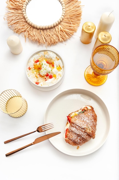 Talerz z domowym daniem